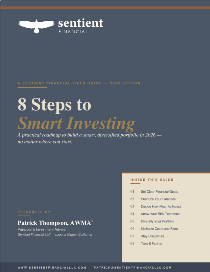 8 Steps to Smart Investing guide by Patrick Thompson covering investment principles for long-term investors.