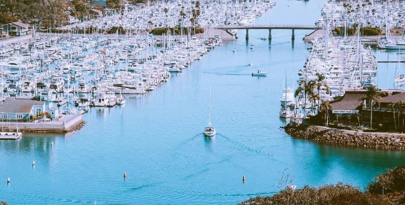 Dana Point Harbor in South Orange County, California, near Sentient Financial in Laguna Niguel.